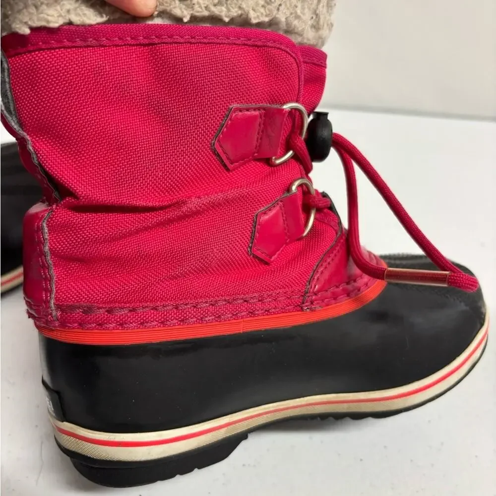 Sorel Kids' Yoot Pac Nylon Waterproof Pink Boots Child Size 12